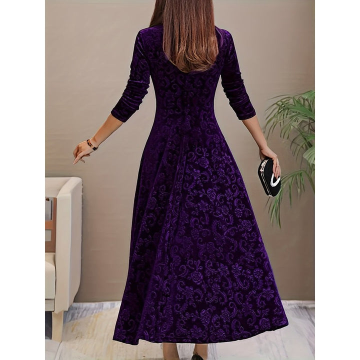 Adeline | Long-Sleeve Floral Midi Dress