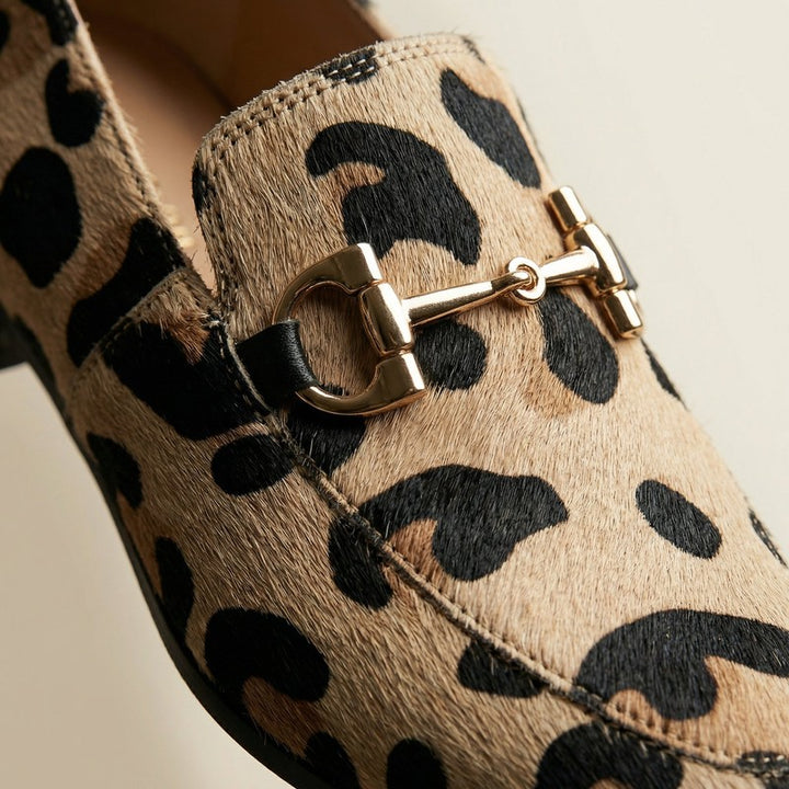 Clarimonde | Leopard Print Slip-on Loafers