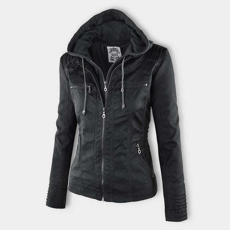 Lucinda | Tailored Hooded Moto Jacket