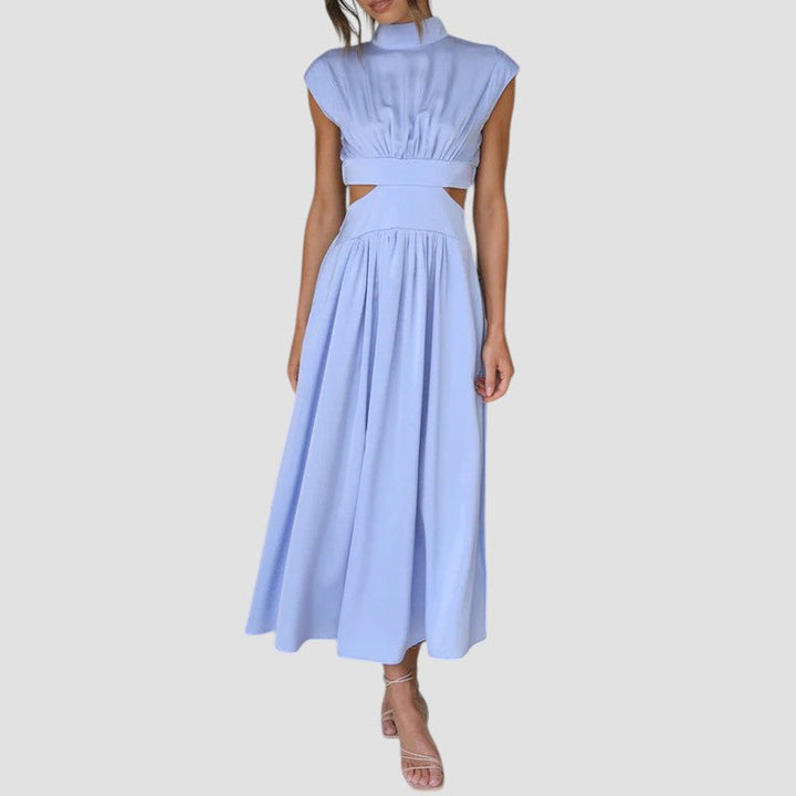Wynn | Vestido midi plissado com recortes