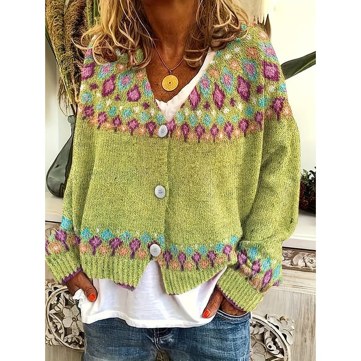 Esme | Nordic Patterned Yoke Cardigan