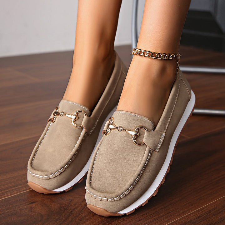 Evelyn | Horsebit Detail Flat Loafers