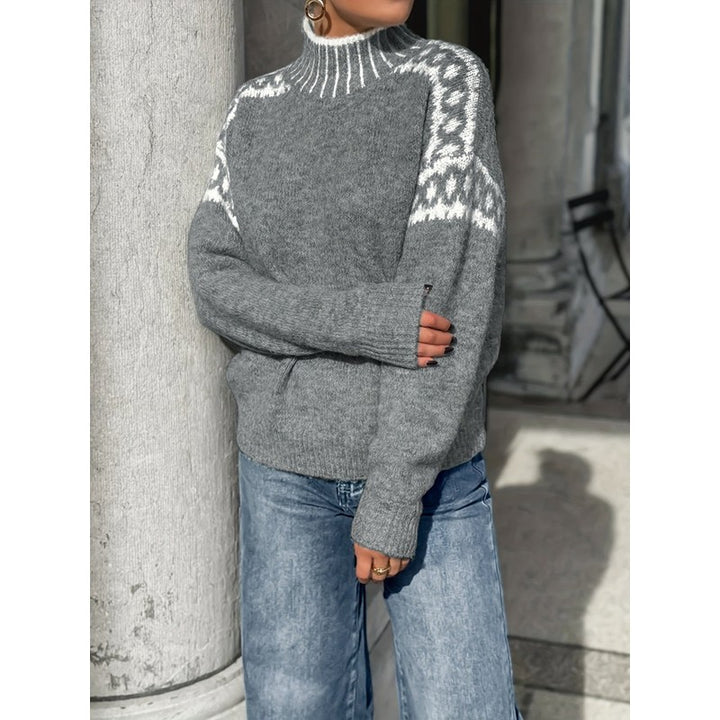 Corinna | Nordic Mock-Neck Sweater