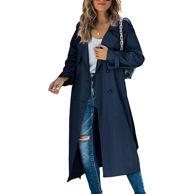 Juliet | Double-Breasted Belted Longline Trench Coat