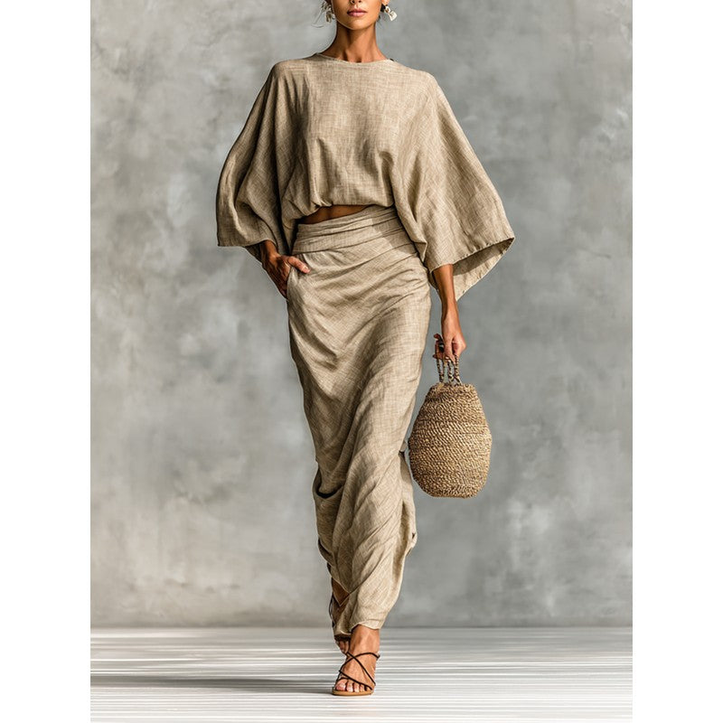 Paula | Relaxed Batwing Sleeve Two-Piece Set
