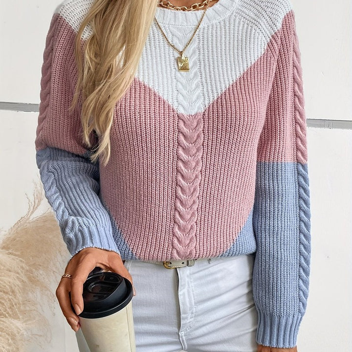 Matilda | Colorblock Cable-Knit Sweater
