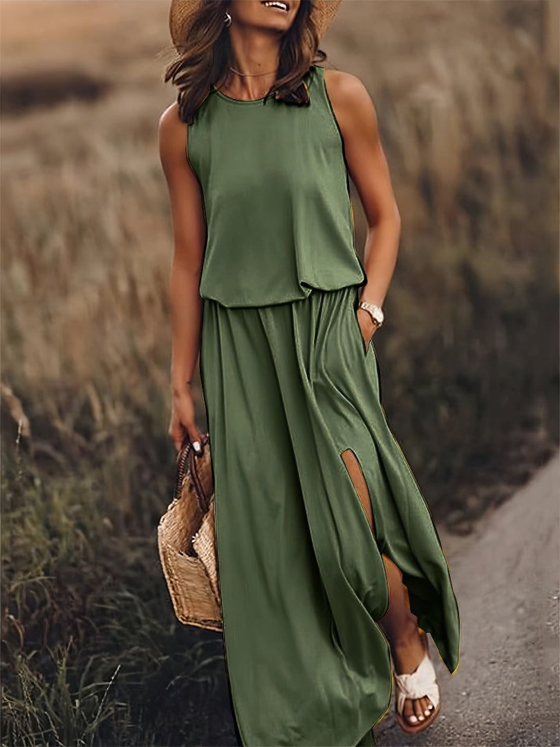 Minerva | Sleeveless Maxi Gown