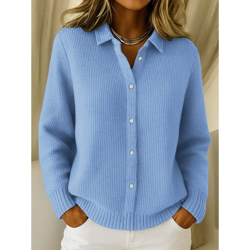 Margot | Buttoned Ribbed Knit Cardigan