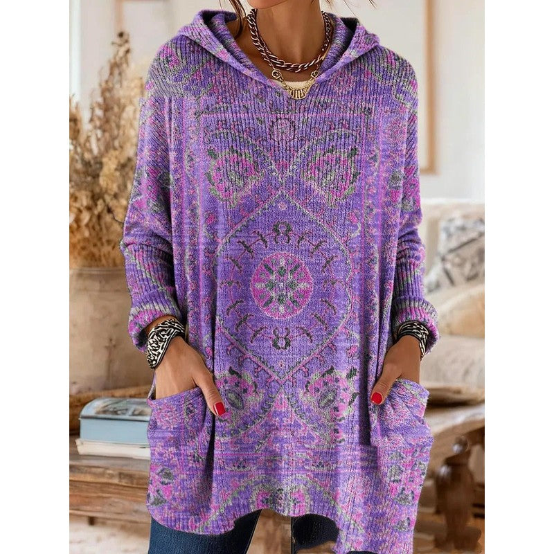 Lizzy | Kapuzen-Tunika mit Retroprint