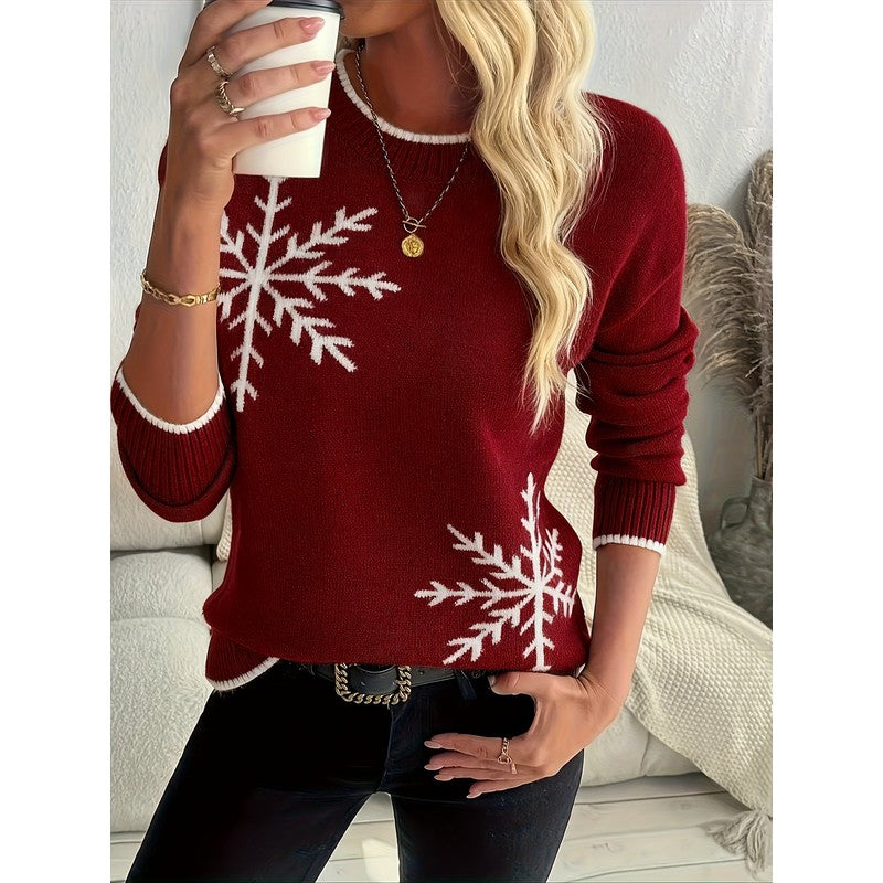 Holly | Snowflake-Embellished Sweater