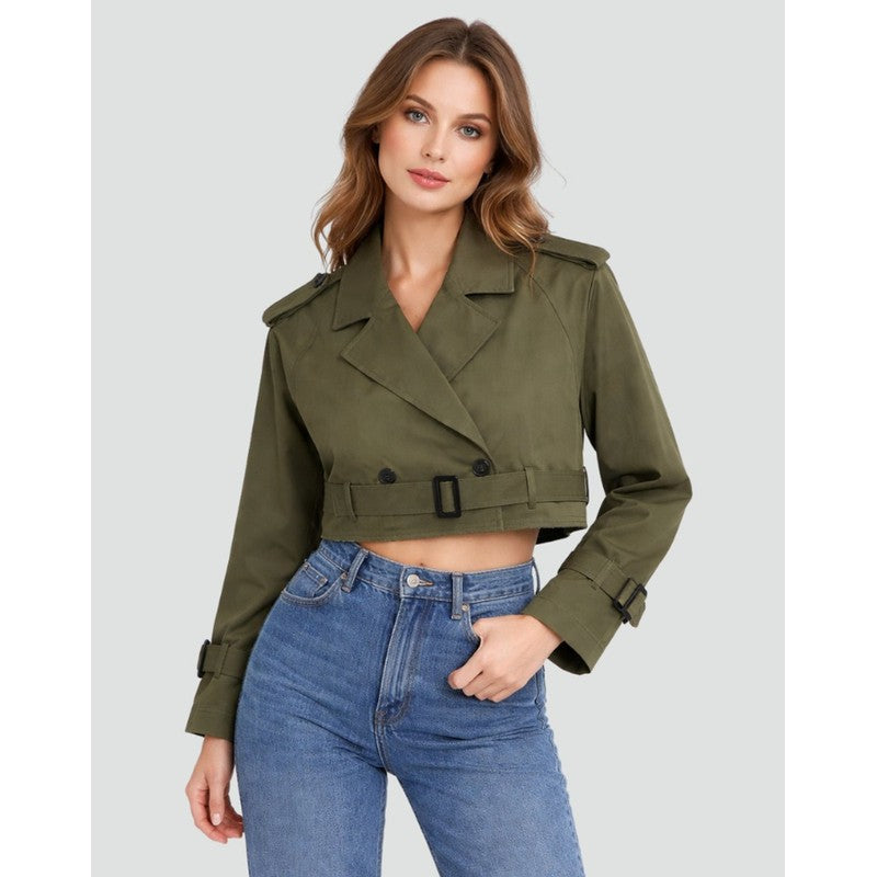 Juliana | Cropped Belted Trench Coat