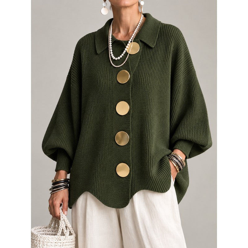 Audrey | Oversized Statement Collar Cardigan