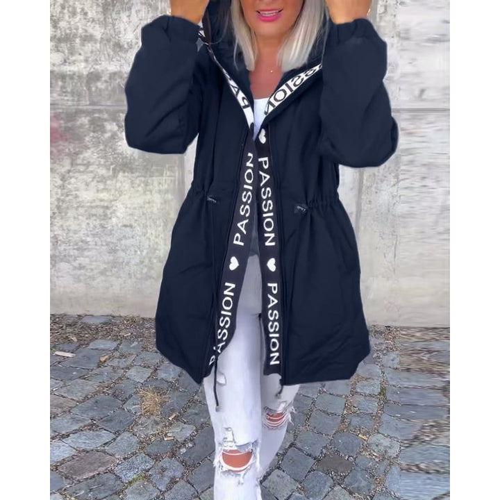 Camila | Hooded Drawstring Midi Parka Coat