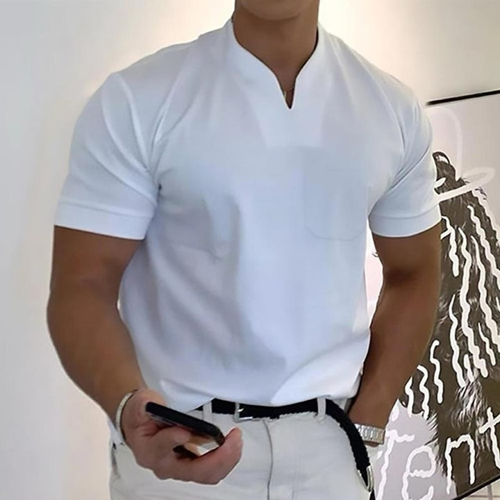 Logan | Structured V-Neck Polo Shirt