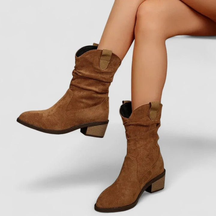Women Boots | Western Slouch Mid-Calf Boots