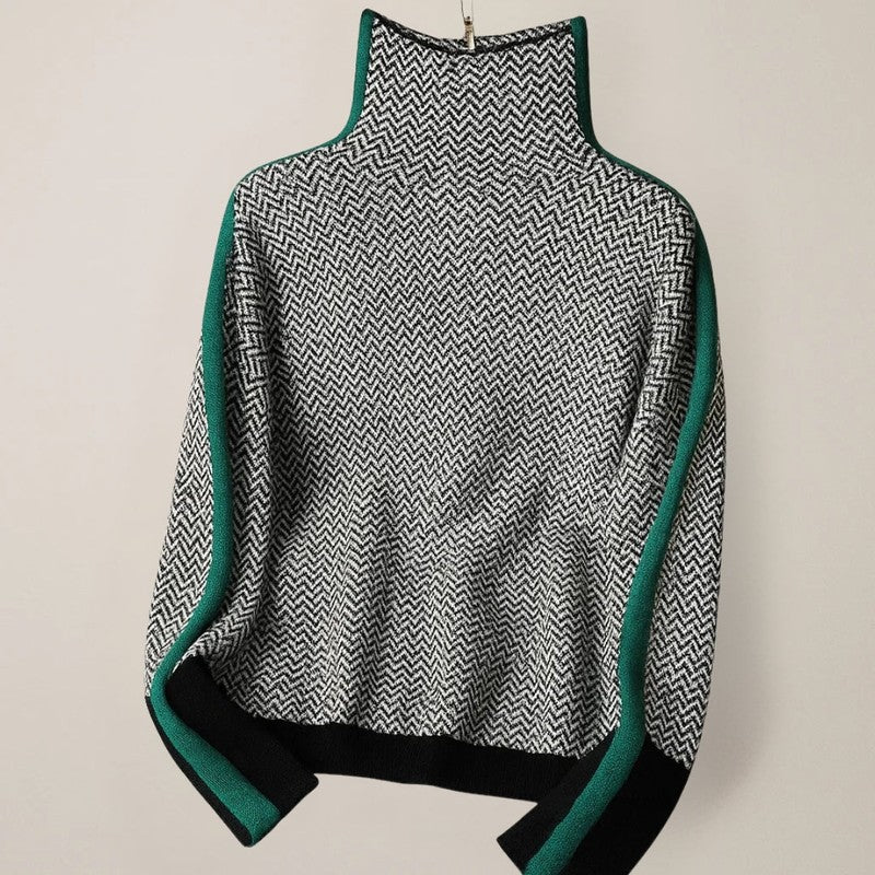 Sophie | High-Neck Striped Sweater