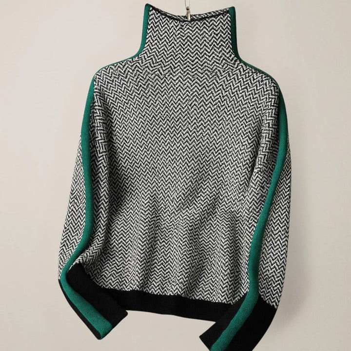 Sophie | High-Neck Striped Sweater