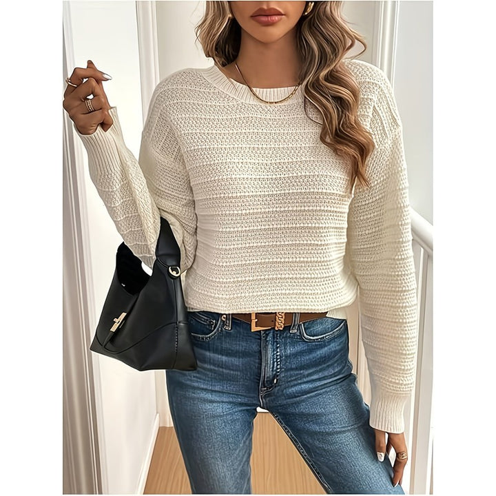 Imogen | Cropped Bow-Back Knit Sweater