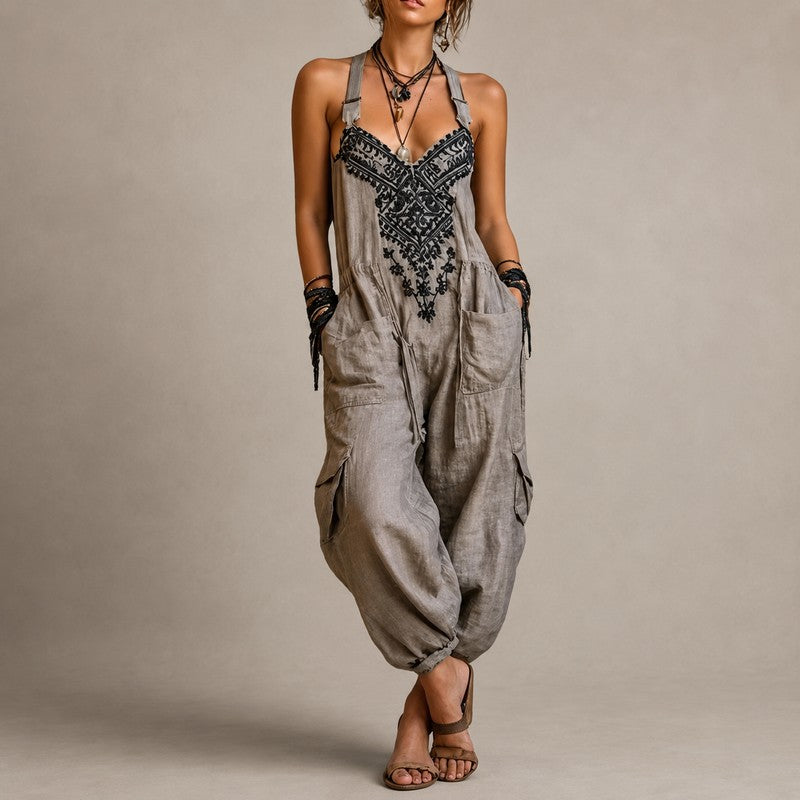 Freya | Bohemian Drop-Crotch Jumpsuit
