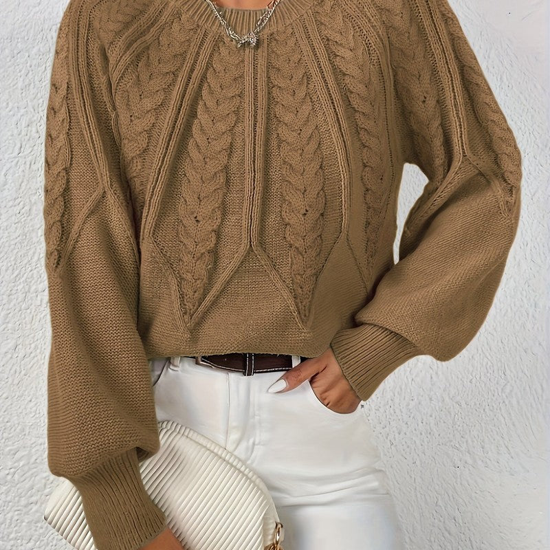 Women's Sweater | Relaxed Cable-Knit Pullover