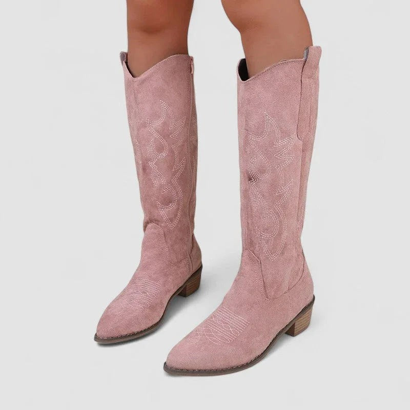 Women Boots | Knee-High Western Stitched Boots
