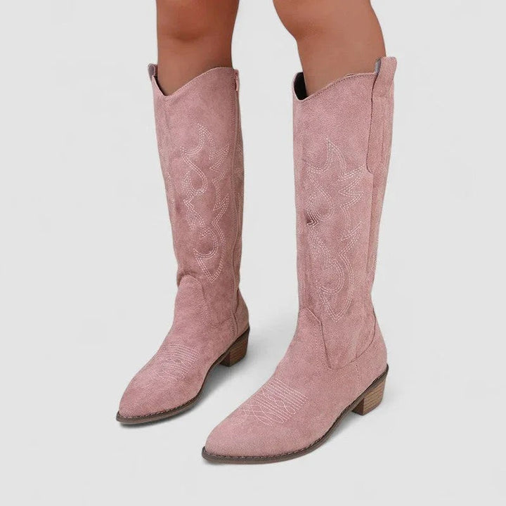 Women Boots | Knee-High Western Stitched Boots
