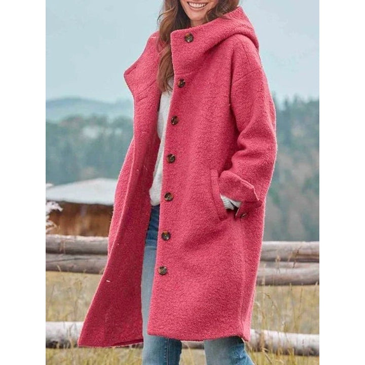 Sophia | Longline Hooded Button-Front Coat