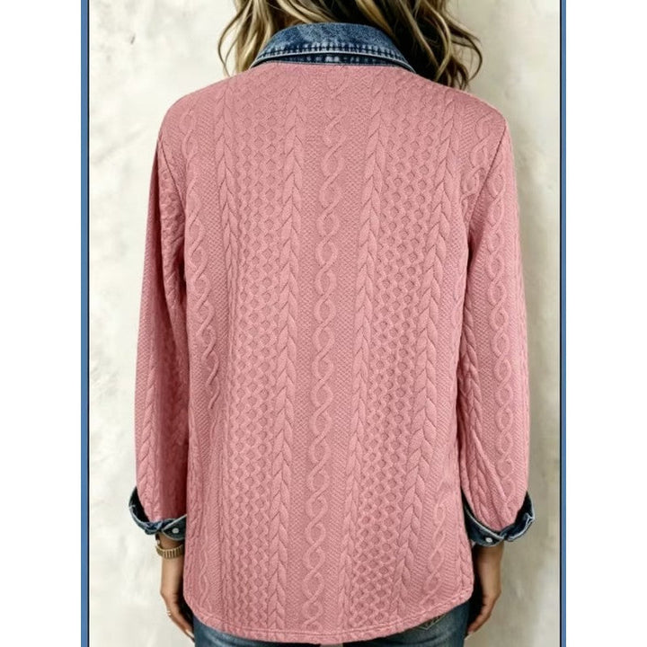 Rowan | Camicia con pannelli intrecciati e bordi a contrasto