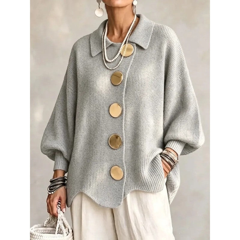 Matilda | Oversized Ribbed Button Cardigan