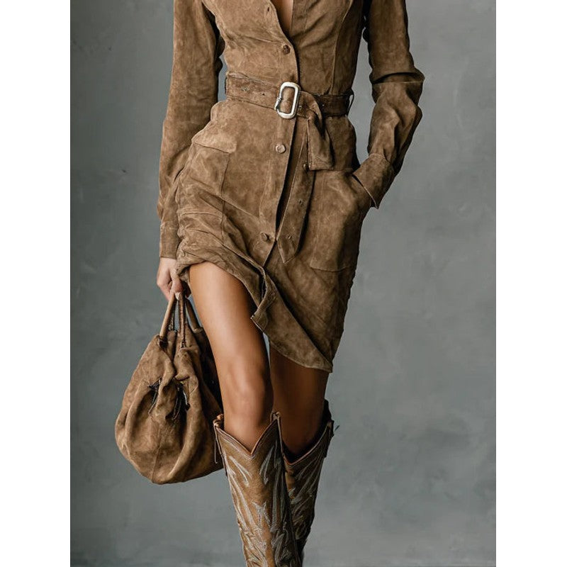 Alba | Single-Breasted Midi Dress