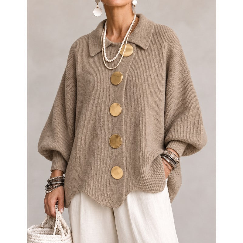 Audrey | Oversized Statement Collar Cardigan