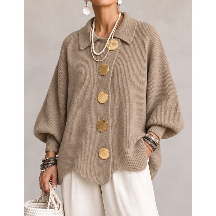 Audrey | Oversized Statement Collar Cardigan