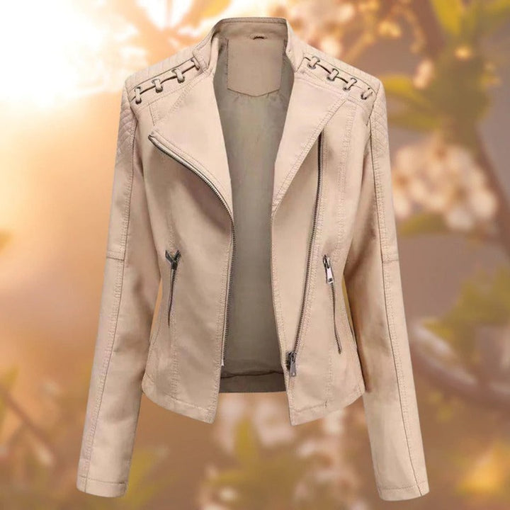 Mona | Asymmetric Zip Moto Jacket