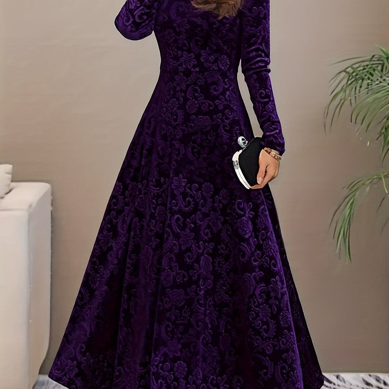 Adeline | Long-Sleeve Floral Midi Dress