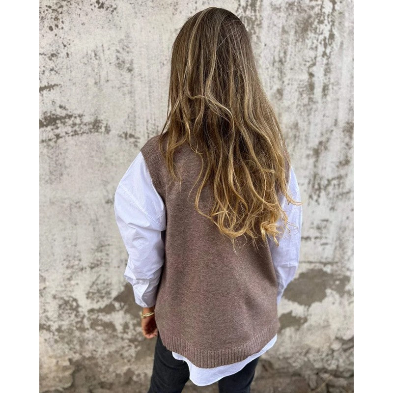 Marzanna | Ribbed Knit Sweater Vest