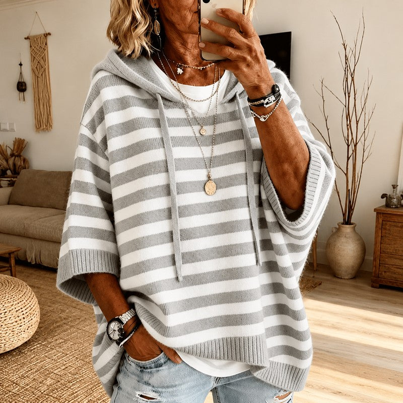 Felicia | Oversized Hooded Cape Sweater