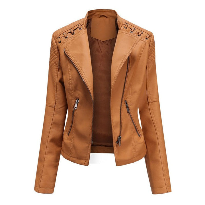 Jessica | Motojack met ruitvormige doorgestikte details