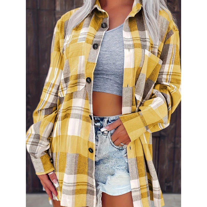 Juliette | Oversized Plaid Long-Sleeve Shirt