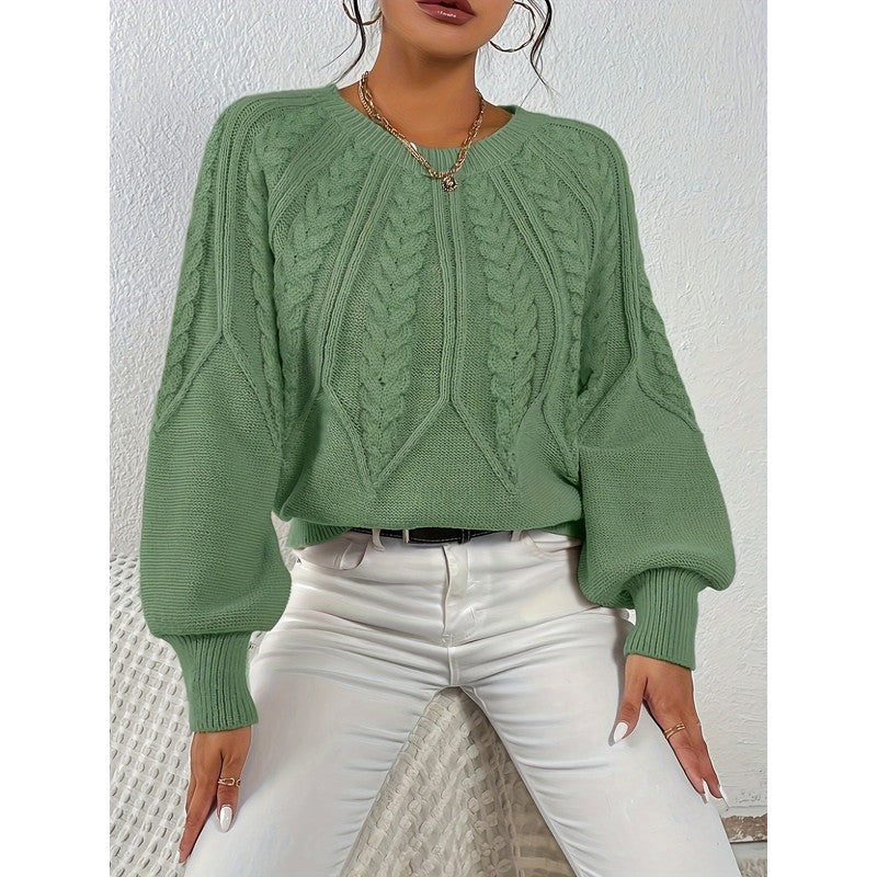 Women's Sweater | Relaxed Cable-Knit Pullover