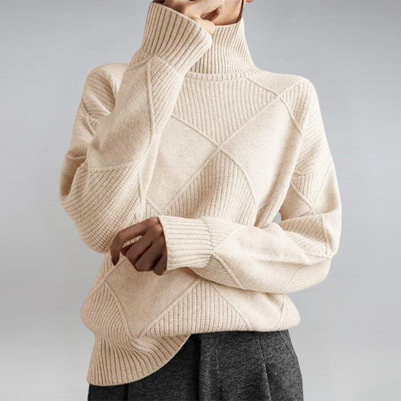 Magdalene | Fold-Over Turtleneck Sweater