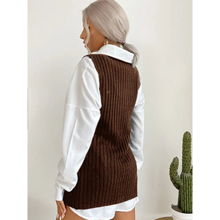 Margaret | High Mock Neck Sleeveless Vest
