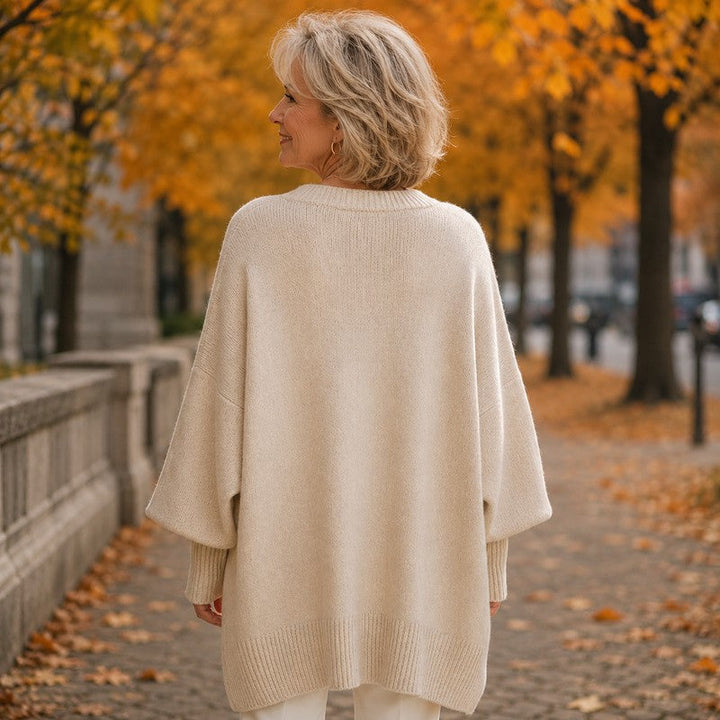 Marguerite | Pull oversize en maille côtelée