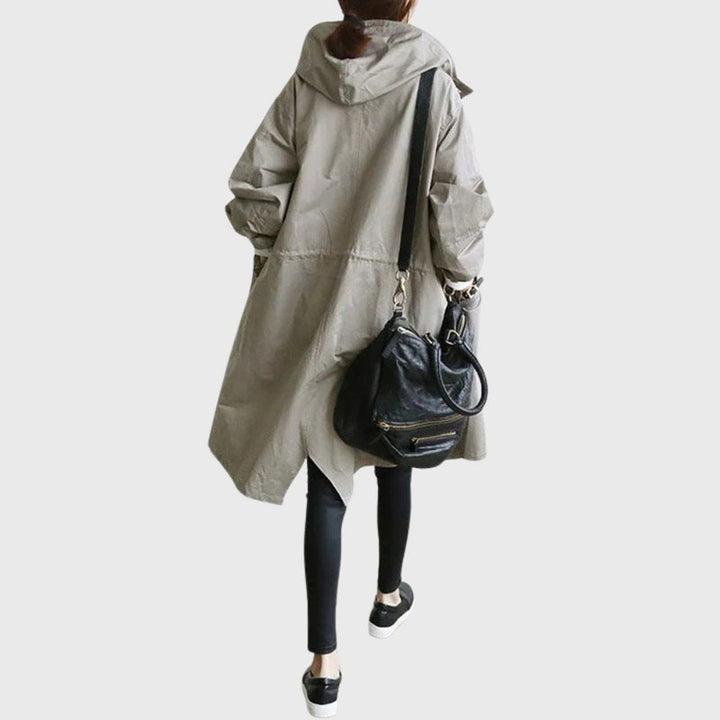 Audra | Relaxed Hooded Long Trench Coat