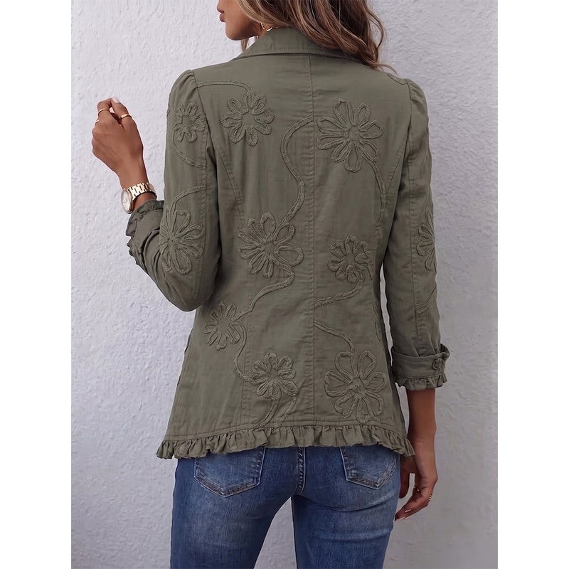 Maeve | Structured Ruffled Jacket