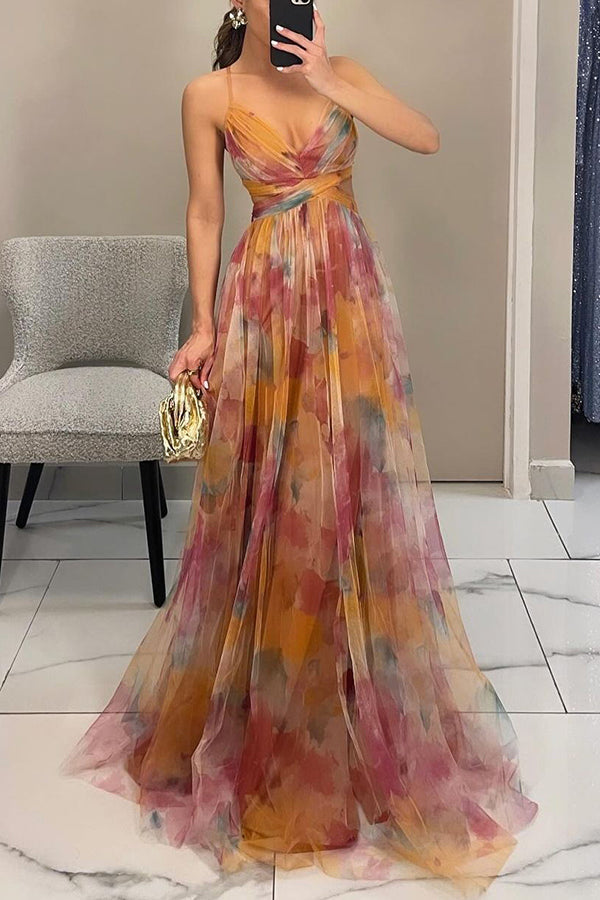 Ruby | Vestido maxi com estampado floral