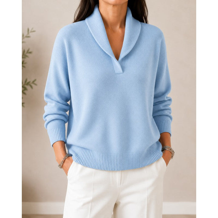 Sophie | Drop Shoulder Ribbed V-Neck Sweater