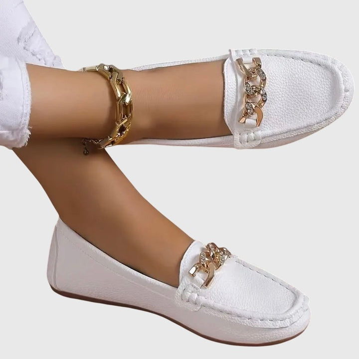 Charlotte | Chain-Buckle Slip-On Loafers