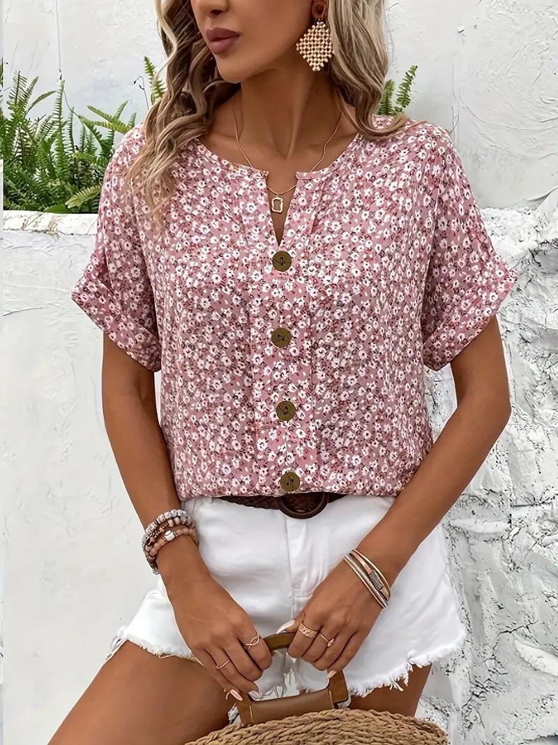 Caroline | Blusa chic con stampa floreale