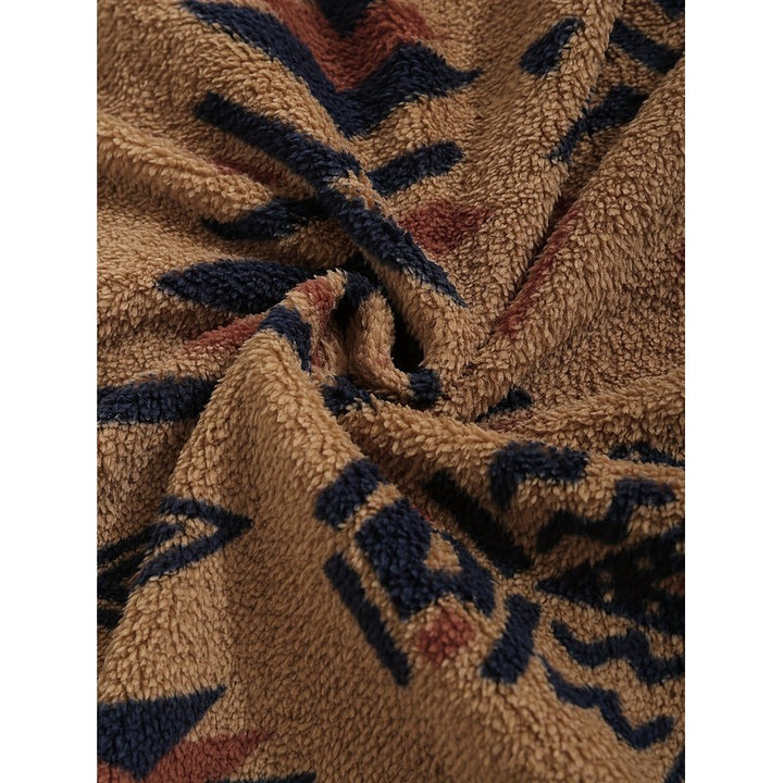 Carmen | Geometric Pattern Zip-Up Jacket
