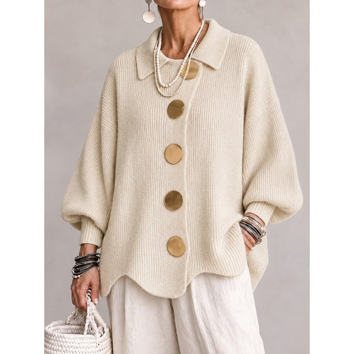 Audrey | Oversized Statement Collar Cardigan